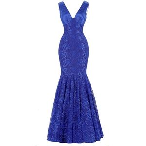 Women's Floral Lace Bridesmaid Wedding Party Dress